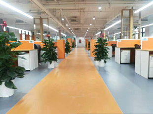 華塑裝飾地板膠廠(chǎng)家?guī)懔私馔|(zhì)透心地板膠